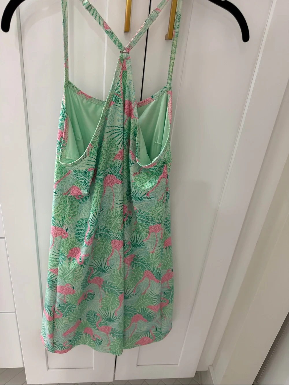 Kenny Flowers Mint Chemise with Pink Flamingo Print